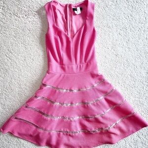 Jodi Kristopher pink flare dress